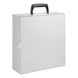Fém iratrendező tároló doboz,  A4,36,5x33x11 cm, WEDO világos szürke